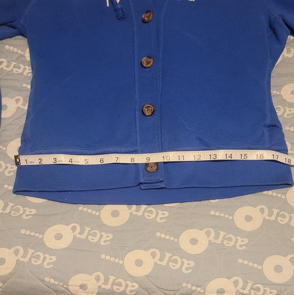 Gilly Hicks Royal Blue Button-Up Sweatshirt - Picture 9 of 9